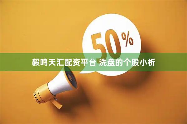 毅鸣天汇配资平台 洗盘的个股小析