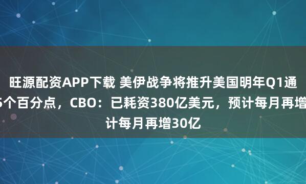 旺源配资APP下载 美伊战争将推升美国明年Q1通胀0.5个百分点，CBO：已耗资380亿美元，预计每月再增30亿